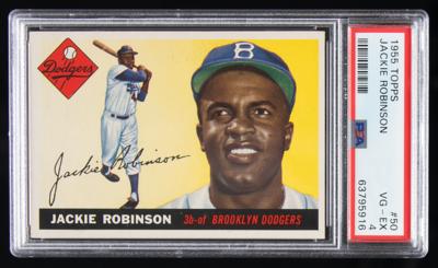 Lot #788 1955 Topps #50 Jackie Robinson PSA VG-EX