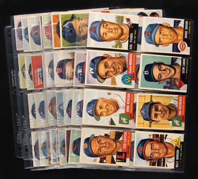 Lot #779 1953 Topps Baseball Lot of (74) with Campanella, Feller, Mathews Baseball Cards - Image 2