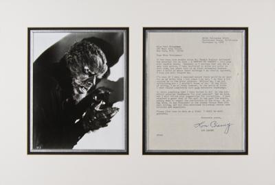 Lot #618 Lon Chaney, Jr: Chaney seeks an update on his first publication: 