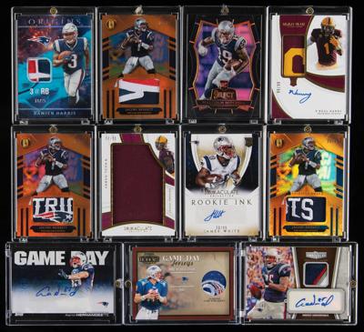 Lot #946 New England Patriots Lot of (26) Autographs and Relics Football Cards - Image 1