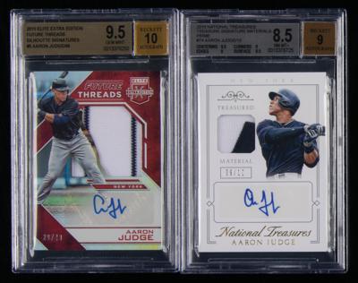 Lot #863 Aaron Judge (2) Autograph/Relic Cards Baseball Cards - Image 1