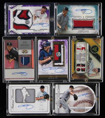 Lot #868 Chris Sale (7) Autograph/Relic Cards - Image 1