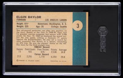 Lot #871 1961-62 Fleer #3 Elgin Baylor RC SGC EX-NM+ 6.5 Basketball Card - Image 2
