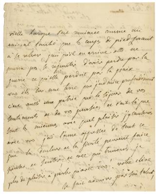 Lot #517 Madame de Stael: Madame de Stael writes amidst the Napoleonic Wars in 1805: 