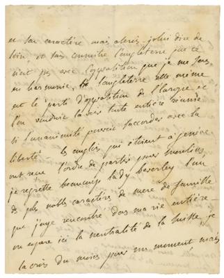 Lot #517 Madame de Stael: Madame de Stael writes amidst the Napoleonic Wars in 1805: 