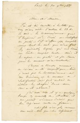 Lot #367 Élie Frédéric Forey Autograph Letter Signed - Image 1