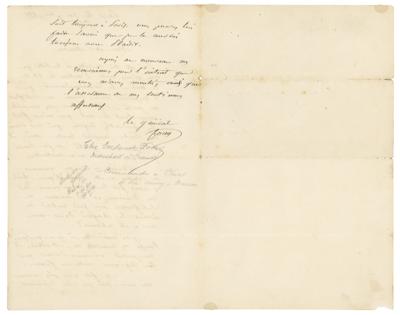 Lot #367 Élie Frédéric Forey Autograph Letter Signed - Image 2
