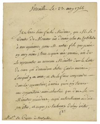 Lot #156 Charles Juste de Beauvau, Prince of Craon Letter Signed - Image 1