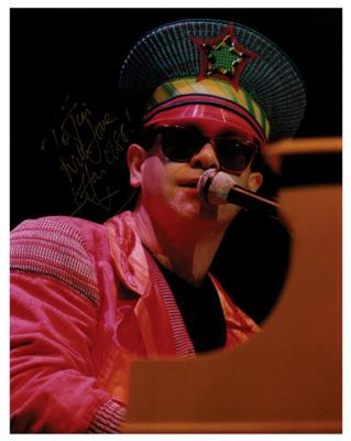 Lot #572 Elton John Signed Photograph - Image 1
