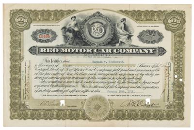 Lot #259 Ransom E. Olds Signed Stock Certificate - Image 1