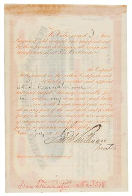Lot #273 George Pullman Signed Stock Certificate - Image 2