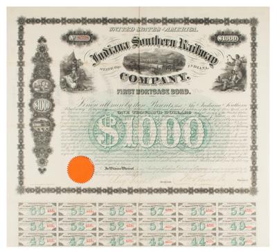 Lot #298 Samuel J. Tilden Signed Mortgage Bond - Image 1