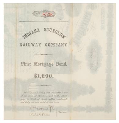 Lot #298 Samuel J. Tilden Signed Mortgage Bond - Image 2