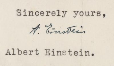 Lot #119 Albert Einstein: 
