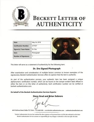 Lot #608 Dr. Dre Signed Photograph  - Image 2