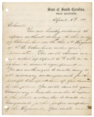Lot #345 States Rights Gist Letter Signed - Image 1