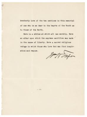 Lot #18 William H. Taft: Taft dedicates the Lincoln Memorial: 