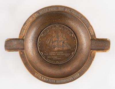Lot #389 USS Constitution 1927 Bronze Restoration Ashtray - Image 1