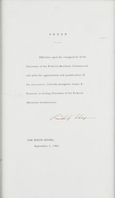 Lot #75 Richard Nixon Document Signed as President - Image 1