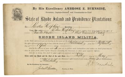 Lot #356 Ambrose E. Burnside Document Signed - Image 1