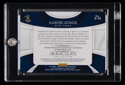 Lot #825 2017 Immaculate Collection Jackets Aaron Judge Jumbo Logo Patch (5/5) Baseball Card - Image 2