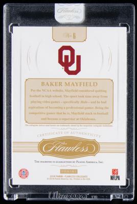 Lot #933 2018 Panini Flawless Baker Mayfield Diamond (16/20) - Image 2