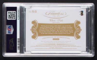 Lot #848 2018 Panini Flawless Gold Chris Sale Autograph/Patch (3/5) PSA MINT 9 - Image 2