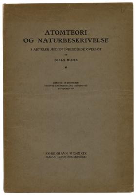 Lot #115 Niels Bohr: Amazingly early publication of Bohr's 'Atomic Theory and Description of Nature,' signed by 