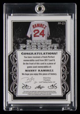 Lot #828 2017 Leaf Q Patch Perfect Manny Ramirez Jumbo Patch (3/4) - Image 2