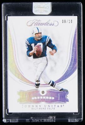 Lot #934 2018 Panini Flawless Johnny Unitas Diamond (8/10) - Image 1