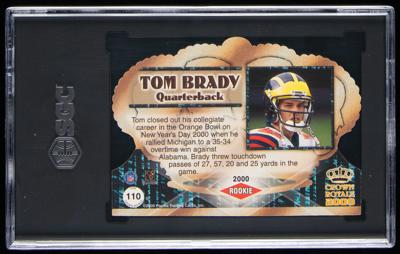 Lot #902 2000 Pacific Crown Royale Tom Brady SGC NM-MT 8 Football Card - Image 2