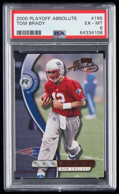 Lot #903 2000 Playoff Absolute Tom Brady (1513/3000) PSA EX-MT 6 Football Card - Image 1