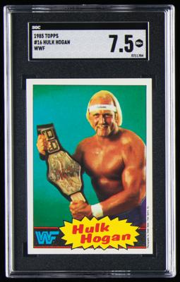 Lot #961 1985 Topps WWF #16 Hulk Hogan SGC NM+ 7.5 Wrestling Card - Image 1