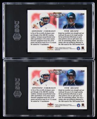 Lot #904 2000 Skybox Dominion #234 Tom Brady (2) Rookie Cards SGC 8.5 and 6.5 Football Cards - Image 2