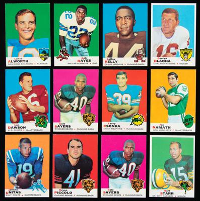 Lot #894 1969 Topps Football High-Graded Lot of