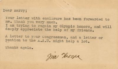 Lot #693 Jim Thorpe: 