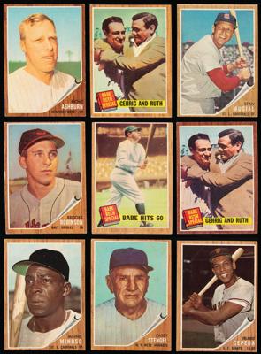 Lot #793 1962 Topps Baseball Near Set (536/598) with Variations, HOFers, and Green Tints (80+ Extra Cards) Near Set - Image 2