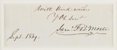 Lot #124 Samuel F. B. Morse Signature - Image 1