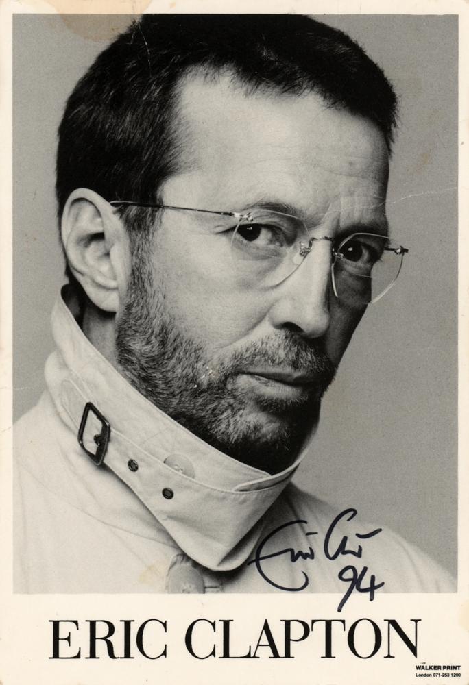 ☕ERIC CLAPTON 直筆サイン　フォトフレ－ム New Design - Eric Clapton Signed Album Cover and Replica