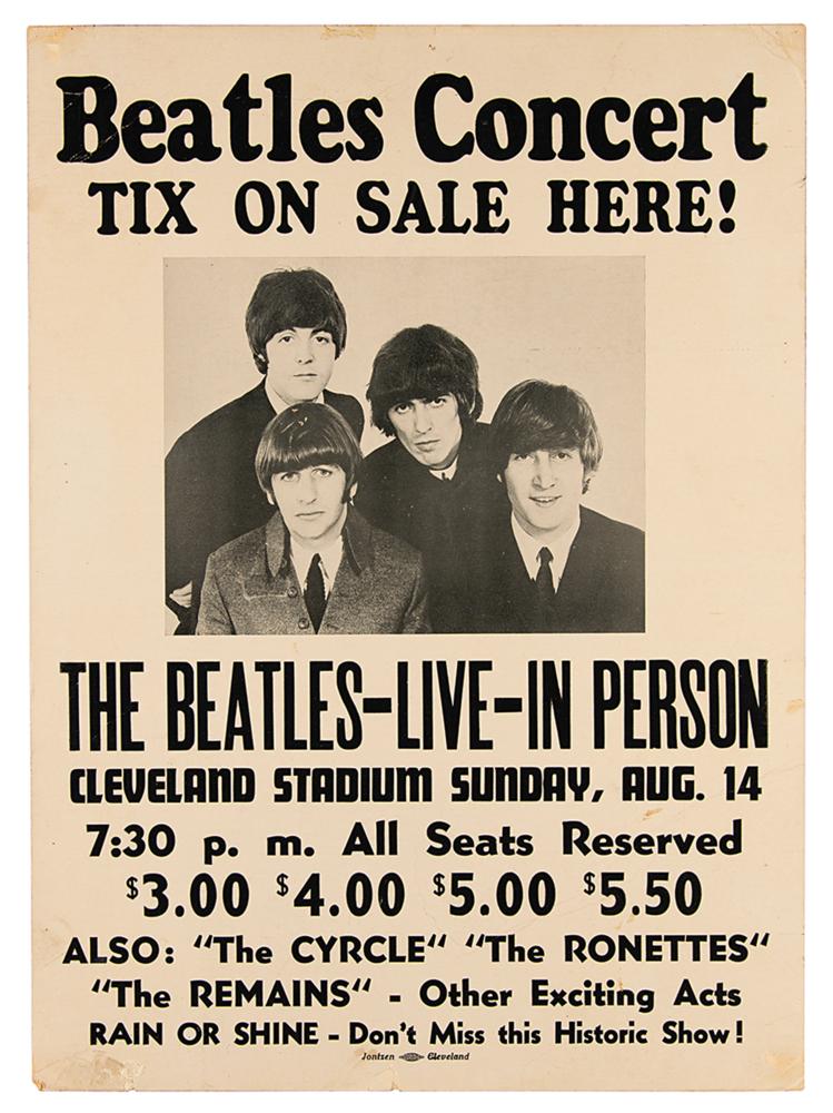 Beatles 1966 Cleveland Stadium Concert Poster | RR Auction