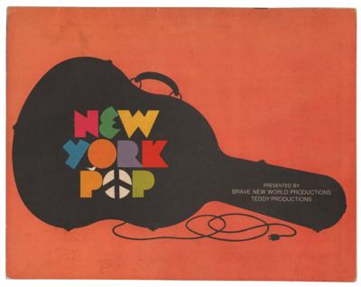 Lot #2091  Jimi Hendrix: Rare 1970 New York Pop Festival Program - Image 1