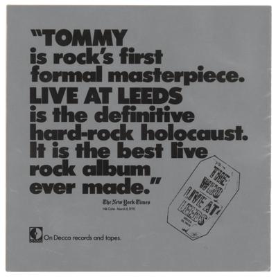 Lot #2117 The Who 1970 'Tommy' Metropolitan Opera House Program - Image 4