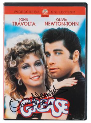 Lot #2285 Olivia Newton-John Thrice-Signed Grease DVD - Image 1