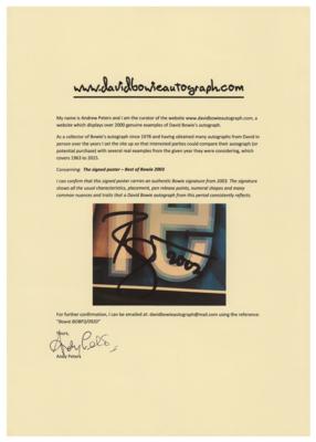 Lot #2257 David Bowie Signed Poster - Image 3