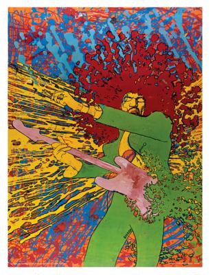 Lot #2092 Jimi Hendrix: Martin Sharp 'Explosion'