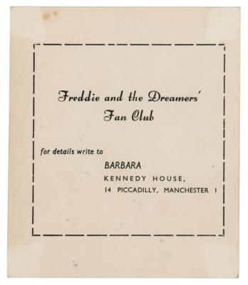 Lot #2207 Freddie and the Dreamers Signed Fan Club Card - Image 2