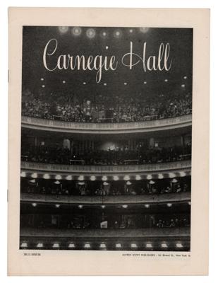 Lot #2173 Billie Holiday 1956 Carnegie Hall Program - Image 1