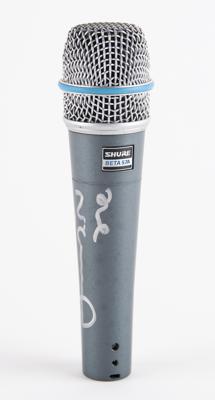 Lot #2343 Oasis: Noel Gallagher Set of (9) Handwritten Song Lyrics and Signed Stage-Used Microphone - Image 4