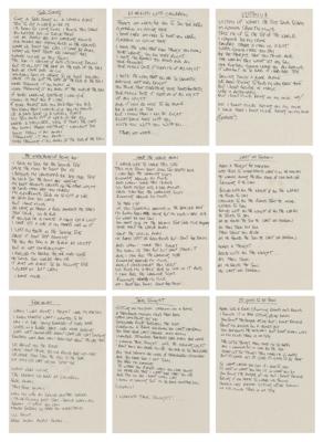 Lot #2343 Oasis: Noel Gallagher Set of (9) Handwritten Song Lyrics and Signed Stage-Used Microphone - Image 5