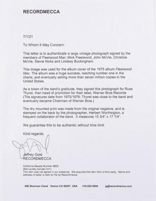 Lot #2238 Fleetwood Mac Signed Print - Image 4